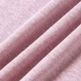 CHOCHENG意大利女装V领短袖汗衫简约宽松亚麻针织T恤上衣女