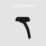 【纽约时装周】CHOCHENG英国腰带复古时尚麻花编织腰带
