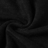 CHOCHENG意大利女装圆领短袖汗衫简约修身亚麻针织T恤黑色上衣女