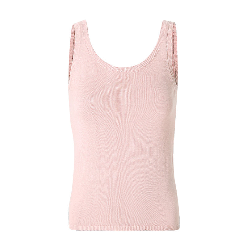 【时装周同款】CHOCHENG意大利女装纯棉无袖背心打底吊带针织衫