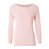 CHOCHENG意大利女装圆领长袖宽松毛衣针织衫心形纯色打底衫纯棉