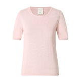 CHOCHENG意大利女装圆领短袖修身针织衫套头纯色打底T恤纯棉上衣