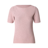 CHOCHENG意大利女装圆领短袖针织衫直筒纯色简约打底衫纯棉上衣