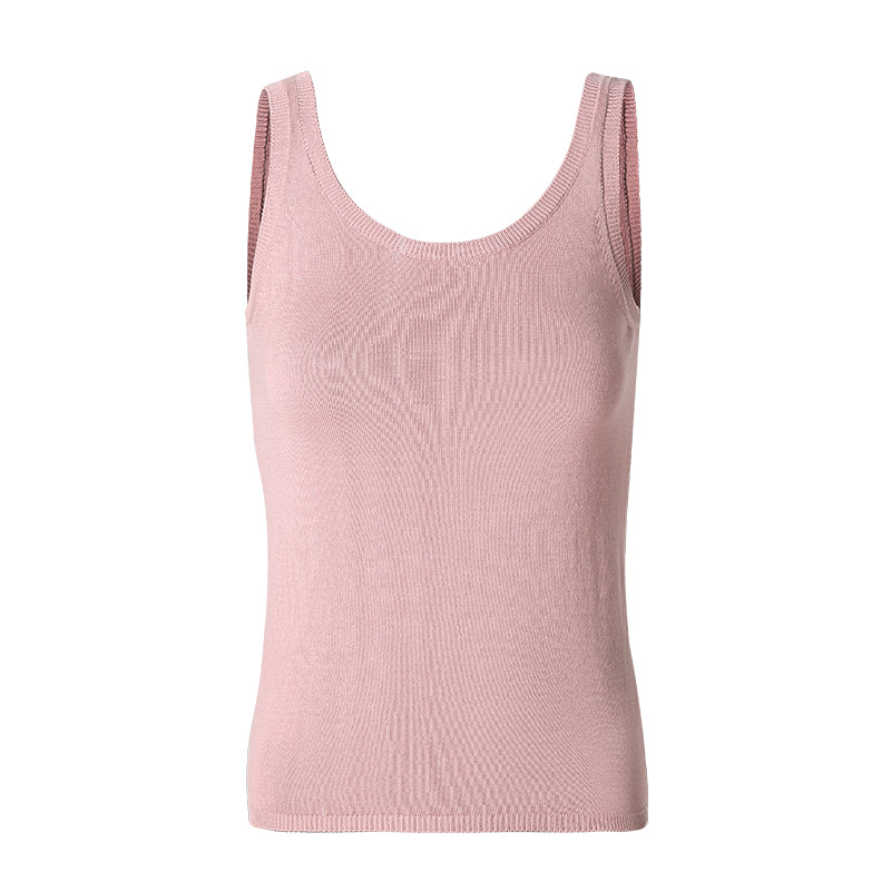 【时装周同款】CHOCHENG意大利女装纯棉无袖背心打底吊带针织衫