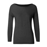 CHOCHENG意大利女装圆领长袖宽松毛衣针织衫心形纯色打底衫纯棉