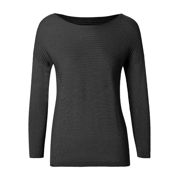 CHOCHENG意大利女装圆领长袖宽松毛衣针织衫心形纯色打底衫纯棉