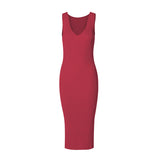 【时装周同款】CHOCHENG意大利女装v领修身连衣裙显瘦手编针织裙