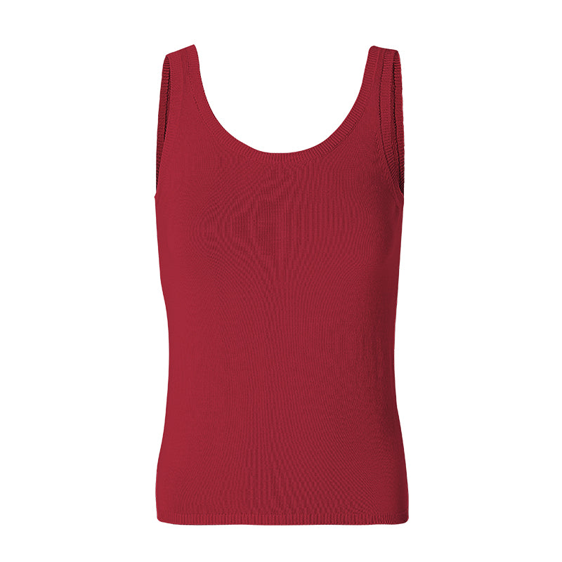 【时装周同款】CHOCHENG意大利女装纯棉无袖背心打底吊带针织衫