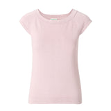 【时装周同款】CHOCHENG意大利女装简约盖袖纯棉修身圆领针织衫