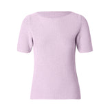 CHOCHENG意大利女装圆领短袖针织衫直筒纯色简约打底衫纯棉上衣