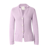 【时装周同款】CHOCHENG意大利女装翻领长袖针织外套修身手编开衫